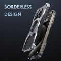 Metal Magnetic Case for iPhone 16 Pro Max Rotation Kickstand Frameless Design Bumper Cover. 