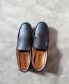 Black Artificial Leather Casual Loafers for Men. 