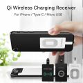 Qi Wireless Charger Receiver Universal Charging Adapter Support LED Micro USB Type C For iPhone 5 6 7 Android Induction Receiver. 