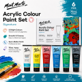 Mont Marte Acrylic Paint Set 6 Pcs 75ml Tubes for Painting & Artwork. 