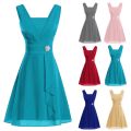 New In Summer Dresses For Women Elegant Formal Wedding Bridesmaid High-waist Party Ball Prom Gown Cocktail Dress robe femme été.