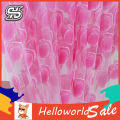 Romantic Tulip Print Voile Sheer Curtain Drape Divider Valance for Door Window. 