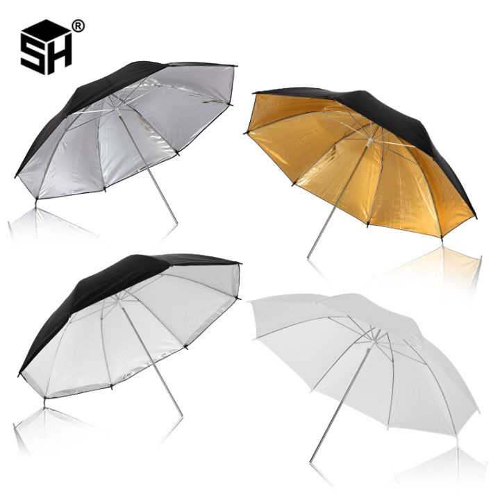 Photo Studio Umbrella Set 33 ' 84 cm White Soft Light Umbrella + Dual-use Reflective Umbrella 4 Pieces Photography Accessories