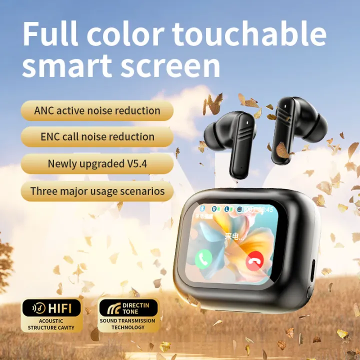 Touch%20screen%20Wireless%20Earbuds-ANC%20ENC-Long%20Battery%20Life-Bluetooth%205.4-AAC%20acoustic%20cavity%20bass-LEC%20full-color%20touchscreen-Incoming%20call%20alerts-Low%20latency%20-%20Image%202