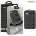 LDNIO SC3604 6 USB Charging Ports Sockets  with 3 plug Outlet Power Strip multiplug. 