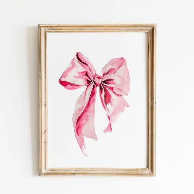 Beautiful%20Pink%20Bow%20Girl%20Heart%20Love%20Girl's%20Room%20Home%20Decoration%20Fashion%20Posters%20and%20Prints%20Canvas%20Painting%20Wall%20Art%20Picture%20Gifts%20-%20Image%204