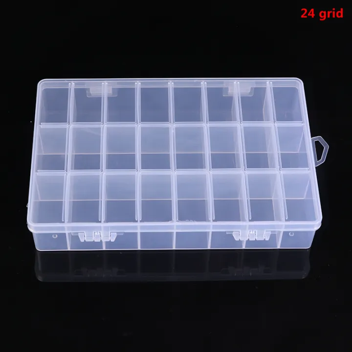 Clear%20Jewelry%20Box%2024%20Grids%20Plastic%20Bead%20Storage%20Container%20Earrings%20Organizer%20-%20Image%202