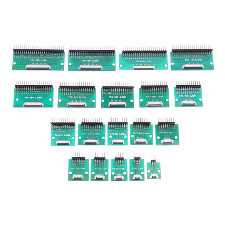 1Pc%204%20Pin%20-50%20Pin%200.5mm%20Pitch%20Connector%20FPC/FFC%20Adapter%20Board%200.5mm%20To%202.54mm%20Connector%20Curved%20Pin%20Hudduo%20-%20Image%202
