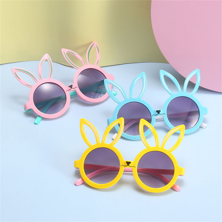 Kids Bunny Sunglasses Girls Funny Party Decoration Round Glasses
