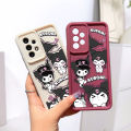Jizetin for OPPO Reno6 4G Back Cover Shy Kuromi Ladder Camera Soft Rubber Mobile Phone Case.