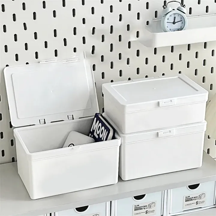 Ins%20Style%20White%20Flip%20Storage%20Box%20Anti-dust%20Storage%20Desktop%20Stationery%20Organizer%20Box%20Multifunctional%20Small%20Object%20Sorting%20Storage%20Boxes%20-%20Image%205