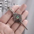 Fashion Wand and Sorcerer||||'s Stone Pendant Necklace Ladies Magic Costume Pendant Wizard World Magic Apprenticeship School Gift. 