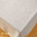 Japanese-style plain striped tablecloth, simple literary linen tablecloth, solid color cotton and linen cover cloth, factory direct sales cross-border. 