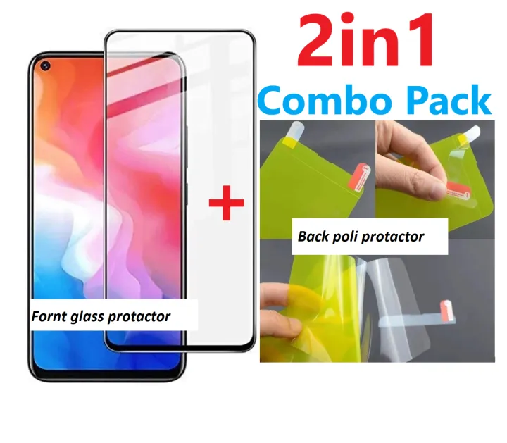 Vivo%20y17-2in1%20Protector%20Combo%20Pack(fornt%20Screen%20Protector%20Glass+Back%20Protector%20Poly)%20-%20Image%202