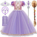 Disney Girls Sleeping Beauty Aurora Cosplay Princess Dress Kids Rapunzel Frozen Elsa Cinderella Costume Party Clothing 2-12Years. 
