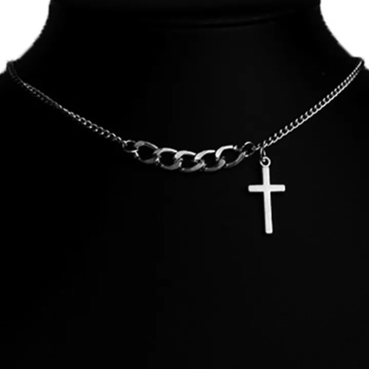 White%20Alloy%20Cross%20Necklace%20Pendants%20Necklaces%20Women%20Choker%20Jewelry%20Gifts%20-%20Image%203