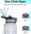 1 L Portable Water Bottle Motivational Sports Water bottle with Time Marked Leak-proof Cup for Outdoor Sport Fitness BPA Free. 