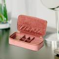 Jewelry Box Organizer Dual Zippers Display Holder Boxes Traveling for Stud.