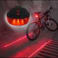 Beam Bike Logo Waterproof Rear Bicycle Tail Light 2 Laser+5 LED Red Lamp 4 Flashing Model Night Safety Warning Accessories. 