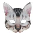 Lifelike Cat Half Face Cover Masquerade Cosplay Mask Halloween Party Head Cover Halloween Cosplay Party Carnival Prop.