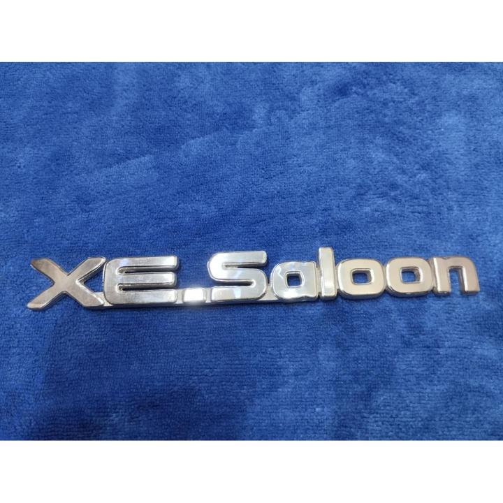 Car Monogram Logo XE Saloon Silver Toyota Car monogram Logo Emblem (1 Pis) 3D Sticker Nickel Plastic Car accessories Decoration Item