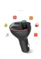 ROCK B300 3.4A bluetooth 4.2 Handsfree Calling FM Transmitter Digital Monitor Dual USB Car Charger. 