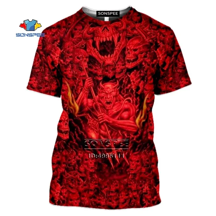 Horror%20Hell%20Devil%20Demon%20Satan%20Handshake%20Angel%203D%20Print%20Women%20Man's%20T-shirt%20Harajuku%20T%20shirt%20Summer%20Tshirt%20Hip%20Hop%20Casual%20Shirt%20-%20Image%202