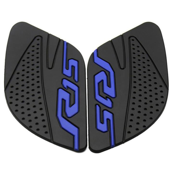 Motorcycle%20Fuel%20Tank%20Pad%20Anti%20Slip%20Protector%20Stickers%20Knee%20Grip%20Side%20Decals%20For%20Yamaha%20R-15%20-Blue%20in%20Black%20-%20Image%202