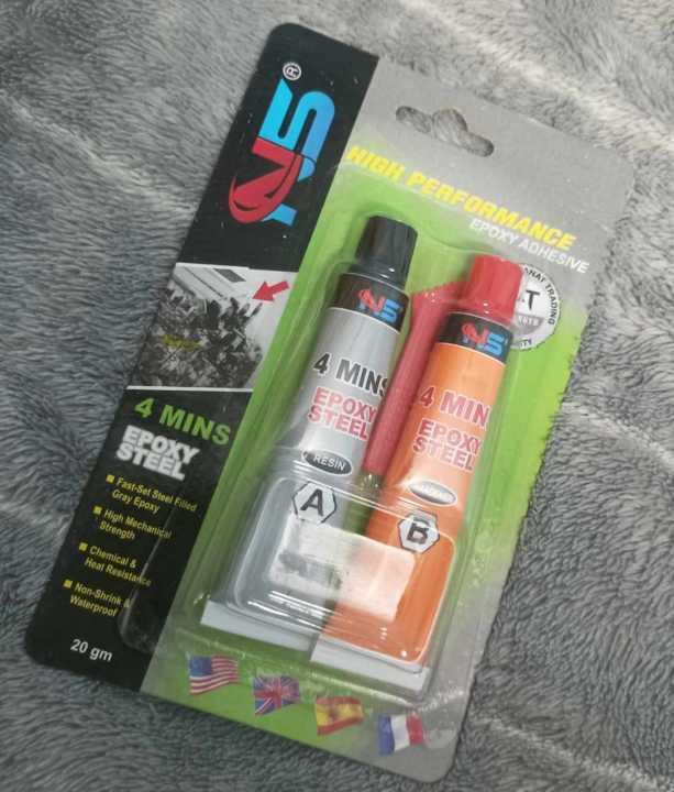 NS High Performance Epoxy Adhesive 4 Mins Epoxy Steel Epoxy Glue 20gm Steel Epoxy AB Rapid Steel Epoxy A Resin B Hardener Steel Epoxy
