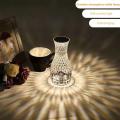 Vase Shape Atmosphere Crystal Lamp Romantic Bedside Diamond Table Lamp Home Christmas Decorations LED Lights. 