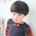 Children's Wig Men's Short Hair Korean Style Bangs Mushroom-Shaped Haircut Cute Little Boy Watermelon Pedicel Photography Wig. 