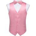 Satin Solid Green Vest for Men Silk Suit Pre-tied Bow Tie Set Wedding Busines Formal Tuxedo Sleeveless Male Waistcoat Blazer. 
