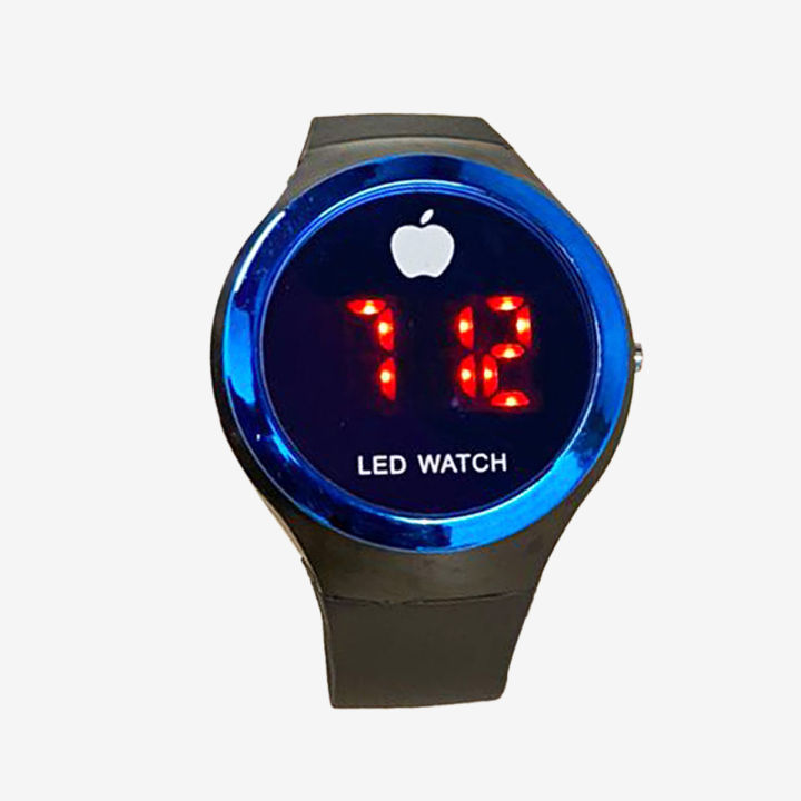 Plastic Style Digital Led Sports Round Shape Watch For Men