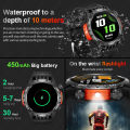 2024 Exercise Monitoring Waterproof Men Smart Watches Bluetooth Call Health Management Smartwatch Outdoor Compass LED Lighting.