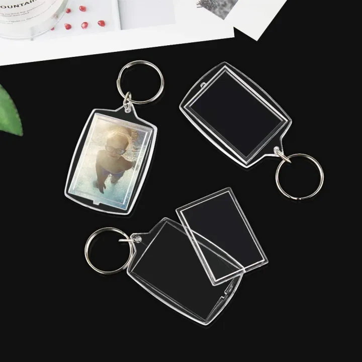 100Pcs%20Photo%20Keychain%20Rectangle%20Transparent%20Blank%20Acrylic%20Insert%20Photo%20Picture%20Frame%20Keyring%20Key%20Holder%20DIY%20Split%20Ring%20-%20Image%205