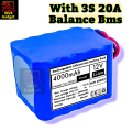 4,000mAh-12V Lithium-Ion Battery Pack. 
