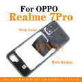 New For OPPO Realme 7 Pro RMX2170 Full Housing Bezel Back Battery Cover + Middle Frame + Camera Frame Parts Rear Case Housing Center Chassis Cover + Buttons. 