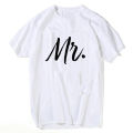 Couples T Shirt MR MRS Letter Print Couple Tshirt Summer Fashion King Queen T-shirt Casual O-Neck Tops Lovers Tee Shirt.