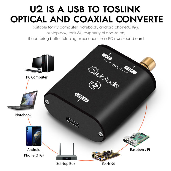 Douk%20Audio%20U2%20Mini%20XMOS%20XU208%20USB%20to%20SPDIF%20Coaxial%20Optical%20Converter%20Digital%20Interface%20Audio%20Adapter%20DSD%20PCM%20192KHz%20-%20Image%205