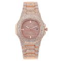 Elegant Luxury Full Diamond Quartz Watch Women's Fashion Casual Full Diamond Wristwatch for Ladies Girl. 