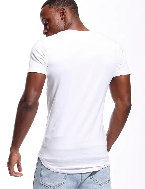 Deep%20V%20Neck%20T%20Shirt%20for%20Men%20Low%20Cut%20Vneck%20Wide%20Vee%20Tee%20Male%20Tshirt%20Invisible%20Undershirt%20Model%20Scoop%20Hem%20Slim%20Fit%20Short%20Sleeve%20-%20Image%205