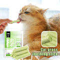 6pcs/bag Natural Cat Grass Sticks Molar Rod Chewing Stick Chew Treat For Cat Chew Granules Cat Grass Teething Stick. 