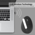HXSJ 2.4G  Optical Mouse Vertical Mouse 6 Keys Ergonomic Mice With 3-Gear Adjustable Dpi For Pc Lapt-op Black. 
