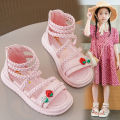 Kids roman shoes girls sandals summer 2023 new fashion princess shoes middle big kids little girls school shoes.