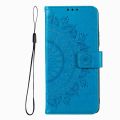 Totem Flower Embossed Leather Phone Case For iPhone 15 Pro Max/iPhone 15 Pro/iPhone 15/iPhone 15 Plus.