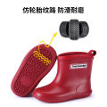 Children's Rain Boots Exported to Japan Non-Slip Soft Bottom Lightweight Children Boys and Girls Baby Mid-Calf Rain Boots Toddler Rain Shoes. 
