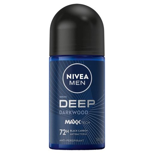Nivea Men Deep Black Charcoal Darkwood Roll on - 50ml