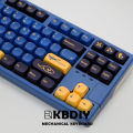 KBDiy GMK Blue Samurai Keycaps Korean PBT Custom KOA Profilefor Mechanical Keyboard Gaming Cute 130 Keys/Set for MX Switches DIY. 
