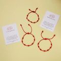 Couple Bracelets for Boyfriend Girlfriend Gifts Long Distance Relationships Matching Bracelet for Him Her 7 Red String of Fate BruberryBe.