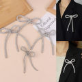Rhinestone Bowknot Brooches Blazer Diamond-encrusted Butterfly Knot Pin Brooch WANNA. 